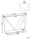 Miniatyrbillede 3 af 6: Konsolbord Guld Metal Hvid 100 x 30 cm Moderne Smal Konsol Marmor Effekt Bord til Entre