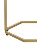 Miniatyrbillede 6 af 6: Konsolbord Guld Metal Hvid 100 x 30 cm Moderne Smal Konsol Marmor Effekt Bord til Entre