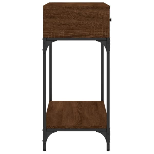 vidaXL konsolbord 100x34,5x75 cm konstrueret træ brunt egetræ