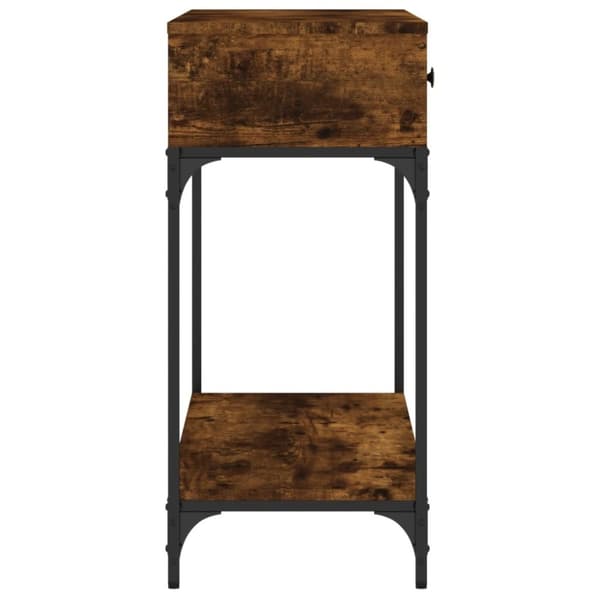vidaXL konsolbord 100x34,5x75 cm konstrueret træ røget egetræsfarve