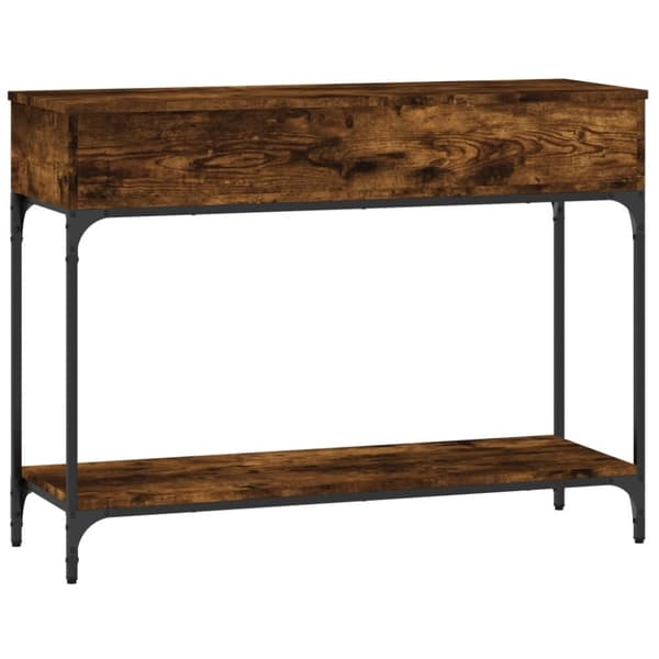 vidaXL konsolbord 100x34,5x75 cm konstrueret træ røget egetræsfarve