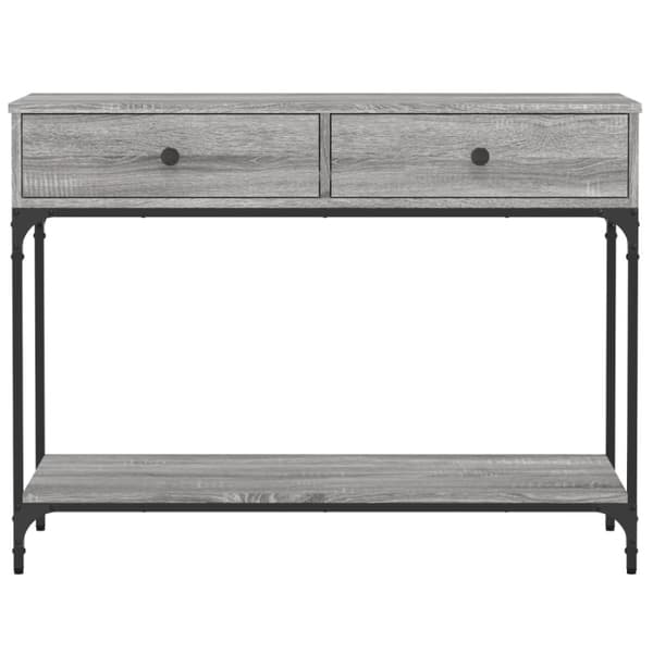 vidaXL konsolbord 100x34,5x75 cm konstrueret træ grå sonoma-eg