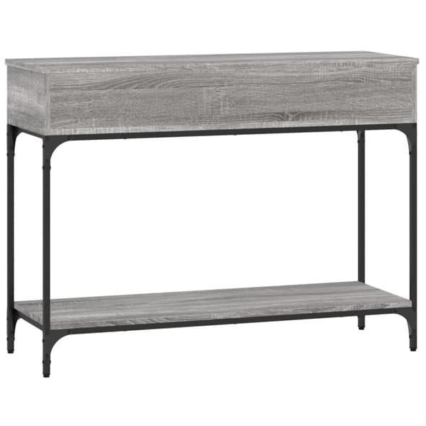 vidaXL konsolbord 100x34,5x75 cm konstrueret træ grå sonoma-eg