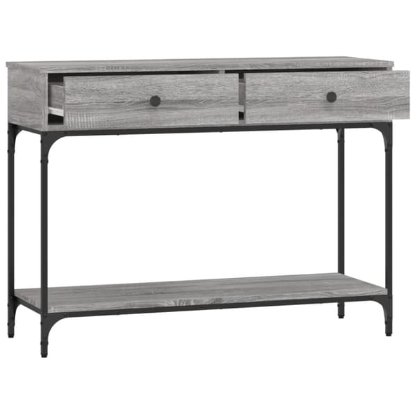 vidaXL konsolbord 100x34,5x75 cm konstrueret træ grå sonoma-eg