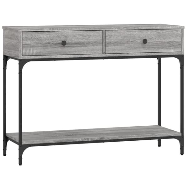 vidaXL konsolbord 100x34,5x75 cm konstrueret træ grå sonoma-eg