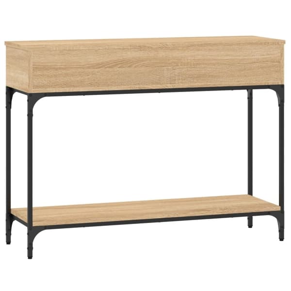 vidaXL konsolbord 100x30,5x75 cm konstrueret træ sonoma-eg