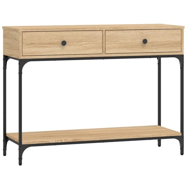 vidaXL konsolbord 100x34,5x75 cm konstrueret træ sonoma-eg