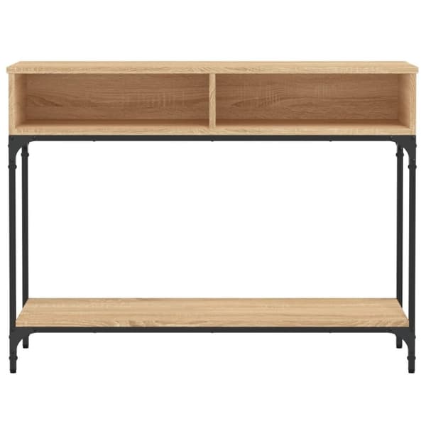 vidaXL Konsollbord sonoma eik 100x30,5x75 cm konstruert tre