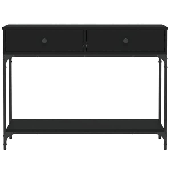 vidaXL Konsollbord svart 100x34,5x75 cm konstruert tre