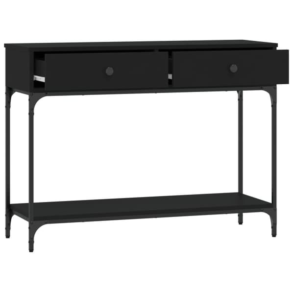vidaXL Konsolipöytä musta 100x34,5x75 cm tekninen puu