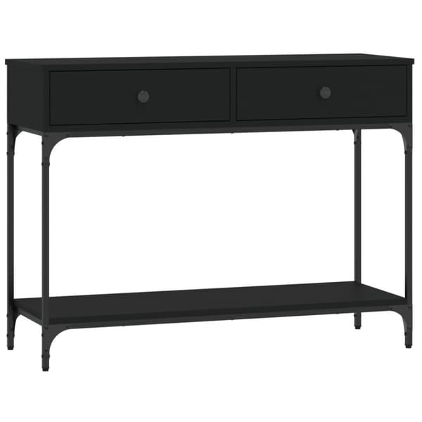 vidaXL konsolbord 100x34,5x75 cm konstrueret træ sort