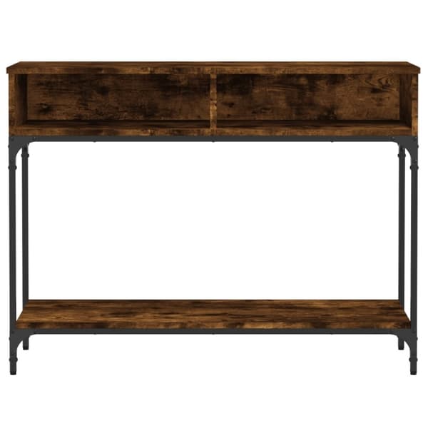 vidaXL konsolbord 100x30,5x75 cm konstrueret træ røget egetræsfarve