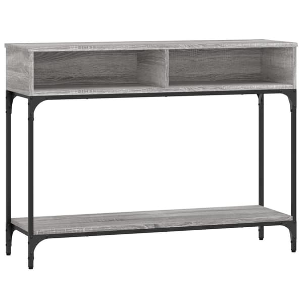 vidaXL Konsollbord grå sonoma 100x30,5x75 cm konstruert tre