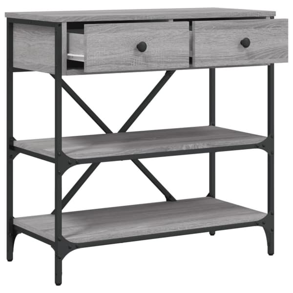 vidaXL konsolbord 75x34,5x75 cm konstrueret træ grå sonoma-eg