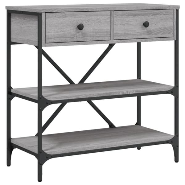 vidaXL konsolbord 75x34,5x75 cm konstrueret træ grå sonoma-eg