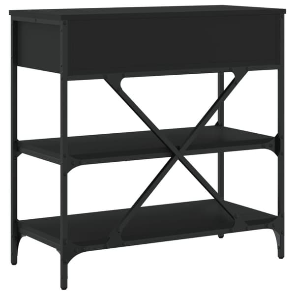 vidaXL Konsollbord svart 75x34,5x75 cm konstruert tre