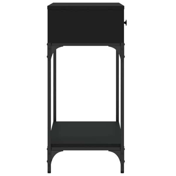 vidaXL Konsolipöytä musta 75x34,5x75 cm tekninen puu