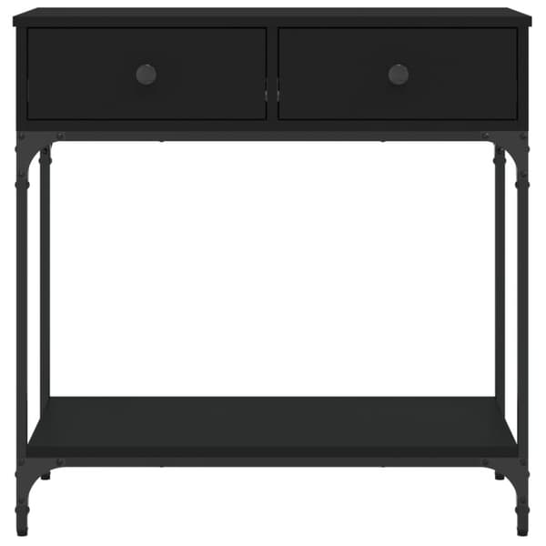 vidaXL Konsollbord svart 75x34,5x75 cm konstruert tre