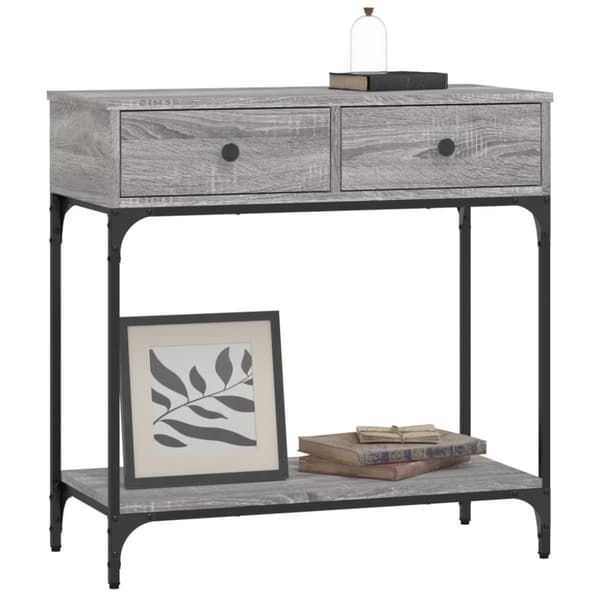 vidaXL Konsollbord grå sonoma 75x34,5x75 cm konstruert tre