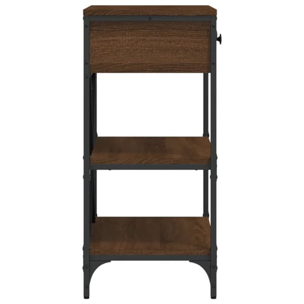 vidaXL konsolbord 75x34,5x75 cm konstrueret træ brunt egetræ