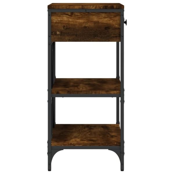 vidaXL konsolbord 75x34,5x75 cm konstrueret træ røget egetræsfarve