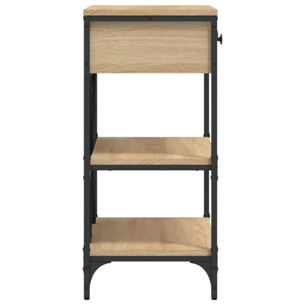 vidaXL konsolbord 75x34,5x75 cm konstrueret træ sonoma-eg
