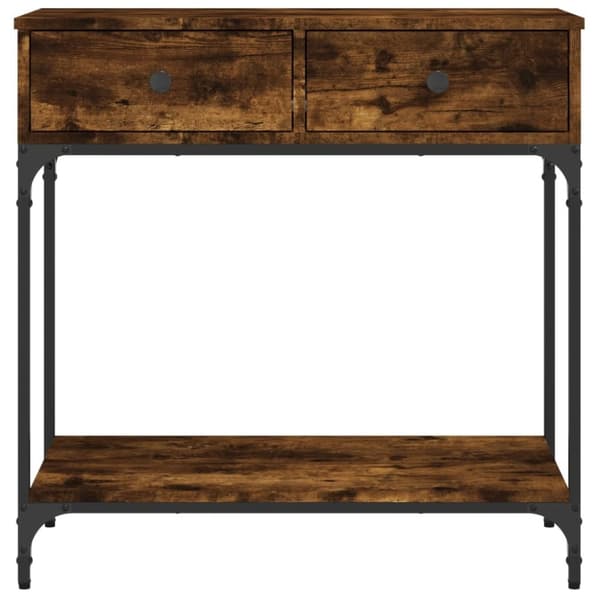 vidaXL Konsolipöytä savutammi 75x34,5x75 cm tekninen puu