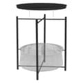 Pikkukuva 4 / 5: ML-Design Sivupöytä pyöreä Ø46xK51 cm; Antrasiitti; Metalli; sohvapöytä kangaskorilla ja irrotettavalla tarjottimella; sohvapöytä korilla