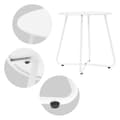 Miniatyrbild 3 av 4: ML-Design Sidobord; Vit; Runt soffbord Ø 44;5 x 46 H cm; Vardagsrumsmöbel i stål; Liten kaffebord för utomhusbruk; Stabil soffbord; Nattduksbord;