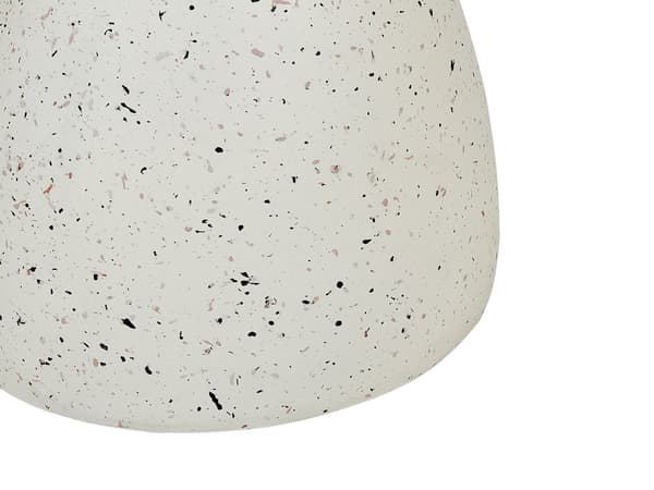 Aksent sidebord off-white med terrazzoeffekt MgO glassfiber rund plate UV-besmittet Rust Vann Vindbestandig Moderne utendørs stue