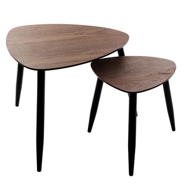 Set med 2 Atmosphera "Mileo" soffbord i valnötsstil