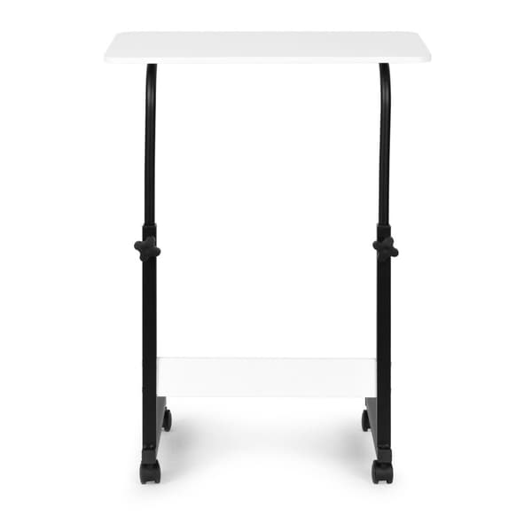 Laptoptabel - sidobord för soffa - justerbar - 43x39x83cm - vit