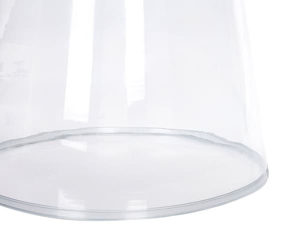 Sett med 2 sidebord Transparent Glass 37x37x43/39x39x40 cm Rund form Moderne design Småbord
