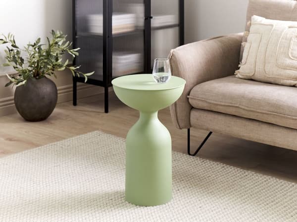 Sidebord Grønn Metall ø 36 cm Moderne design Dekorativt Småbord