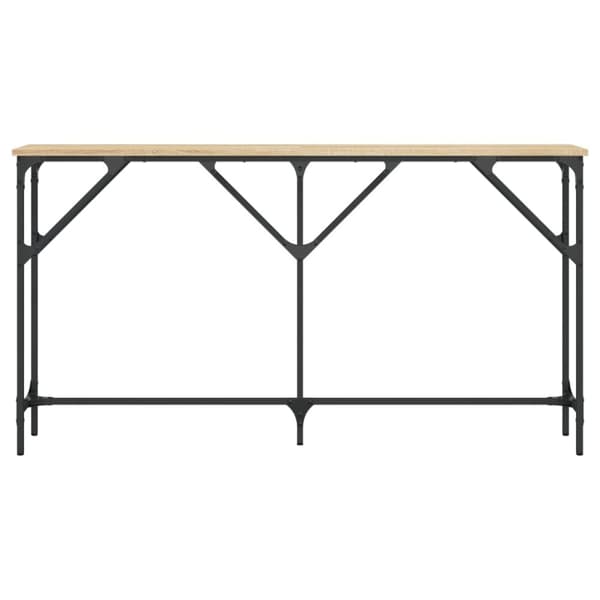 vidaXL Konsollbord sonoma eik 140x23x75 cm konstruert tre