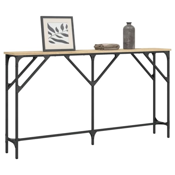 vidaXL Sohvapöytä Sonoma-tammi 140x23x75 cm tekninen puu