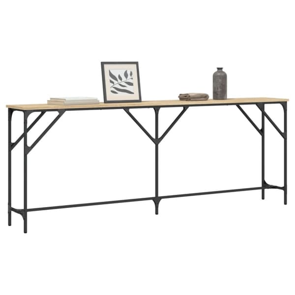 vidaXL Sohvapöytä Sonoma-tammi 200x29x75 cm tekninen puu