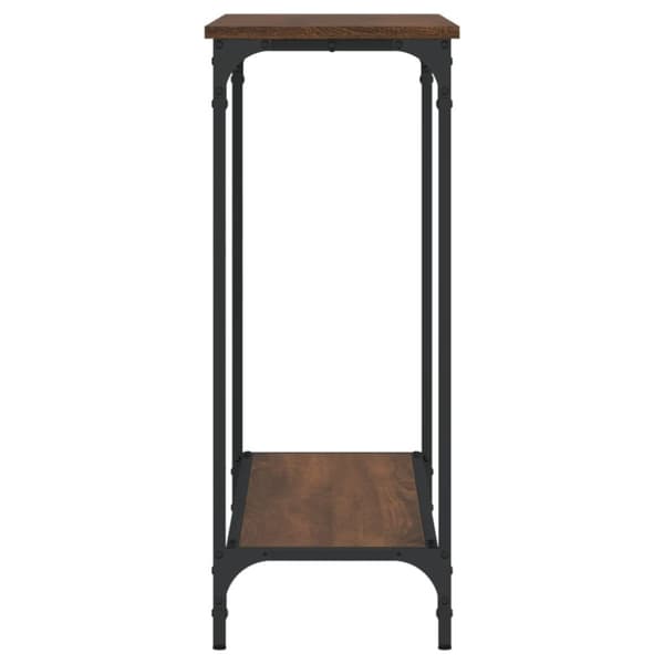 vidaXL konsolbord 101x30,5x75 cm konstrueret træ brun egetræsfarve