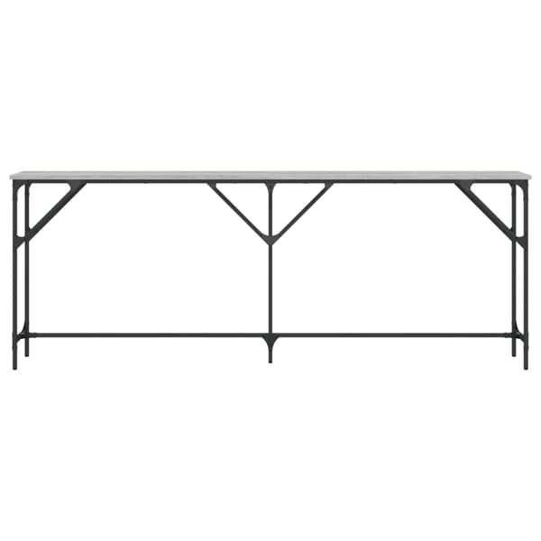 vidaXL konsolbord 200x29x75 cm konstrueret træ grå sonoma-eg