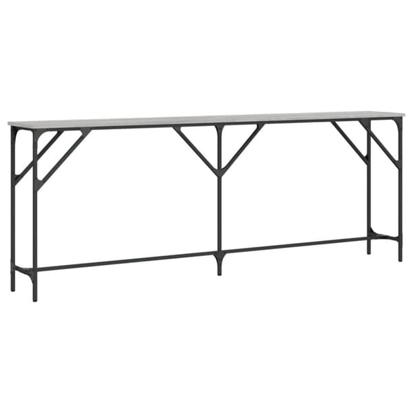 vidaXL konsolbord 200x29x75 cm konstrueret træ grå sonoma-eg