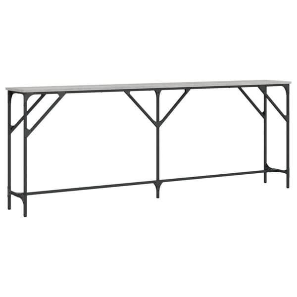 vidaXL konsolbord 200x29x75 cm konstrueret træ grå sonoma-eg