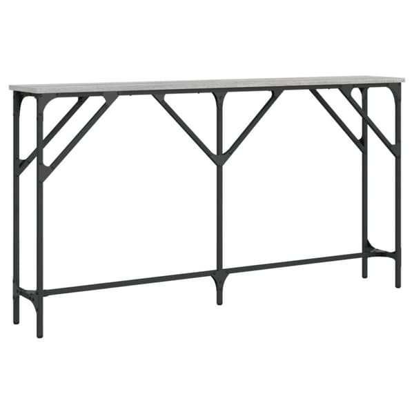 vidaXL konsolbord 140x23x75 cm konstrueret træ grå sonoma-eg