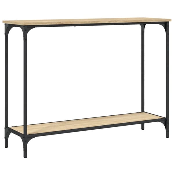 vidaXL konsolbord 101x30,5x75 cm konstrueret træ sonoma-eg