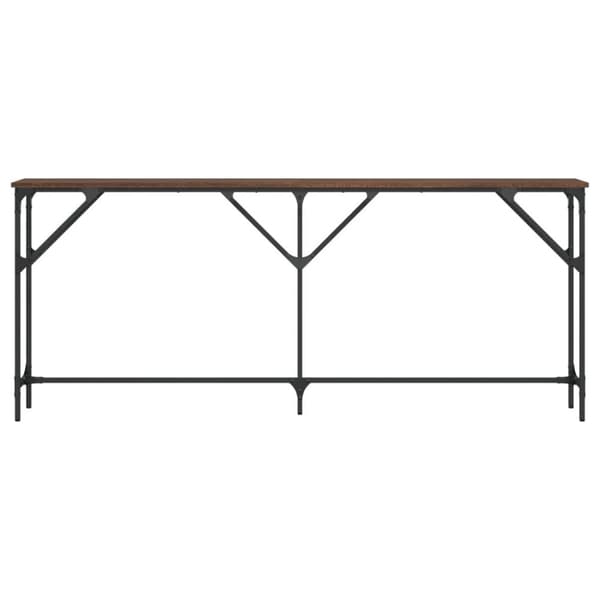 vidaXL Avlastningsbord brun ek 180x23x75 cm konstruerat trä