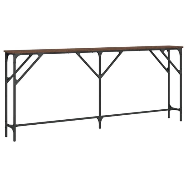 vidaXL Avlastningsbord brun ek 180x23x75 cm konstruerat trä