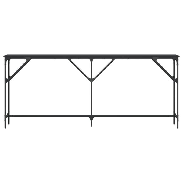 vidaXL Konsolipöytä musta 180x23x75 cm tekninen puu