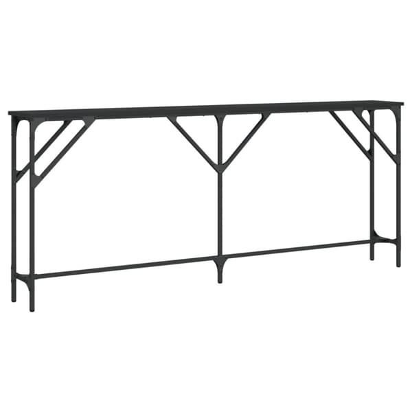 vidaXL konsolbord 180x23x75 cm konstrueret træ sort