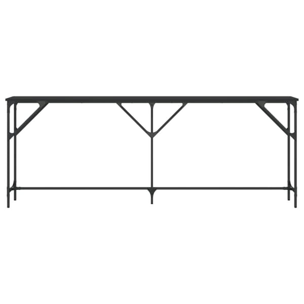 vidaXL Konsollbord svart 200x29x75 cm konstruert tre