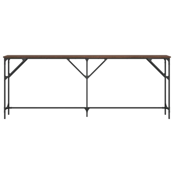 vidaXL Konsollbord brun eik 200x29x75 cm konstruert tre