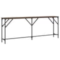 Miniatyrbilde 5 av 10: vidaXL Konsollbord brun eik 200x29x75 cm konstruert tre